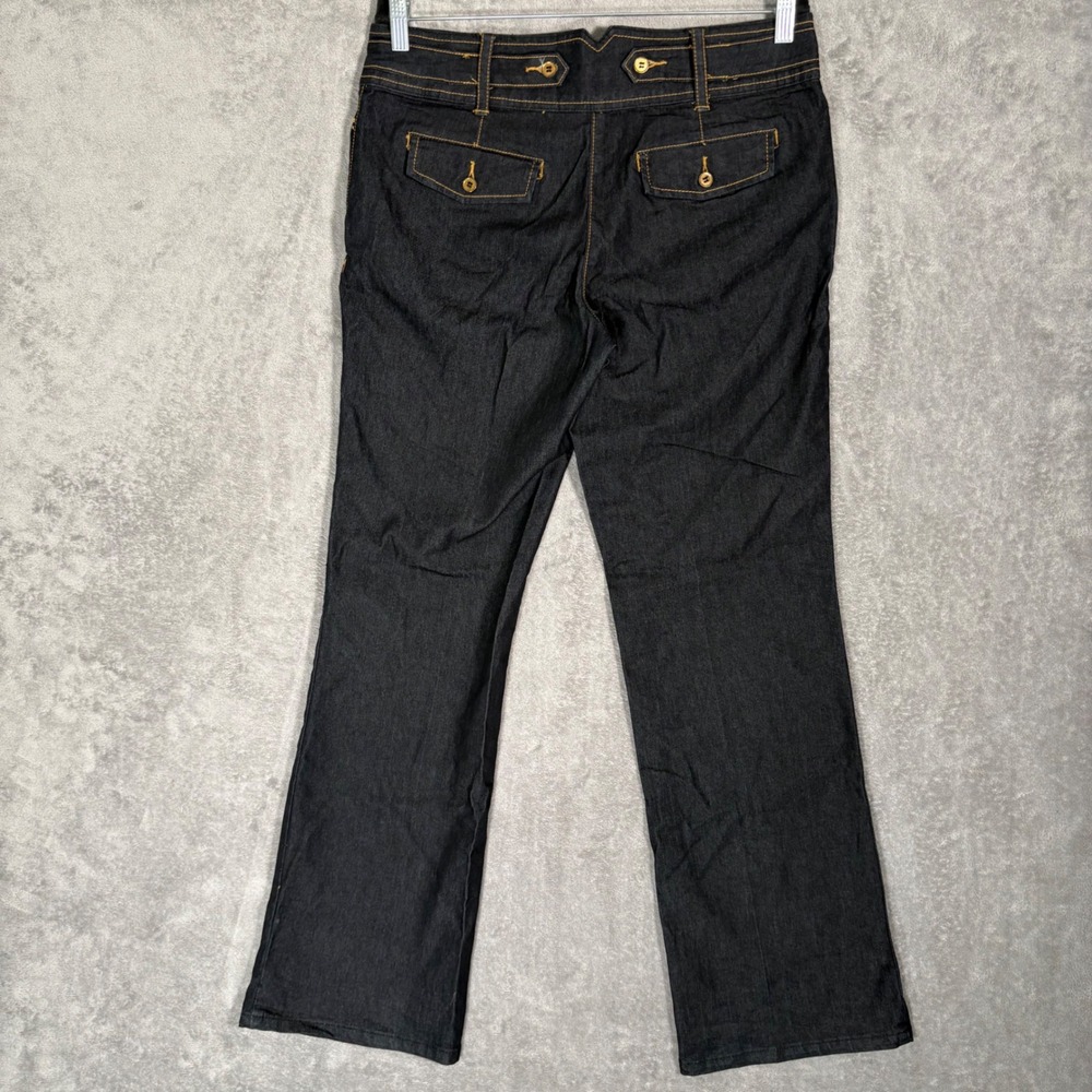 Bisou‎ Bisou Michele Bohbot Dark Wash Bootcut Jeans Womens Size 12 Indigo Y2K - Picture 2 of 16